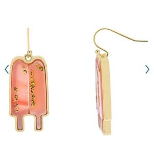 Gold tone creamsicle ice pop earrings